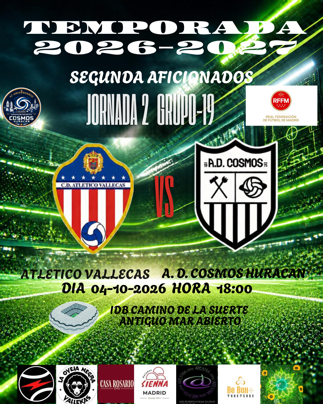 SEGUNDA JORNADA DE COMPETICIÓN ANTE ATLETICO VALLECAS